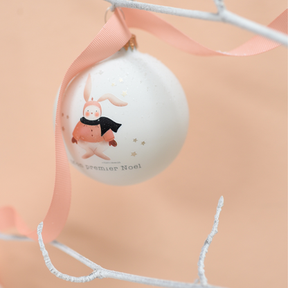 Boule de Noël personnalisée Lapin par Atelier Oranger®