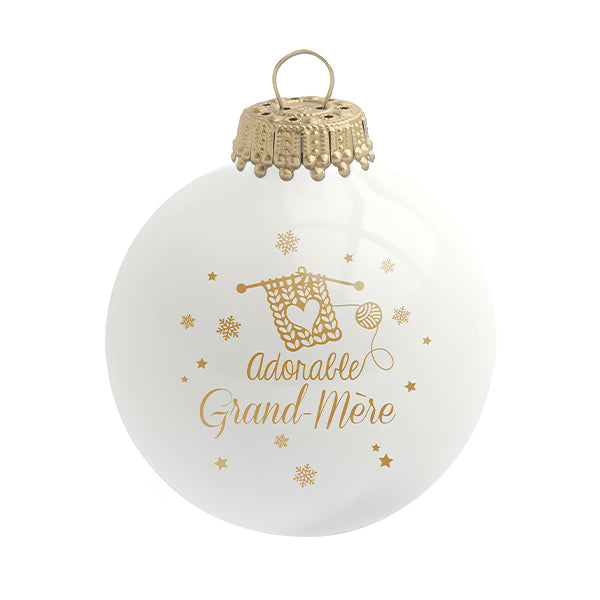 Boule de Noël personnalisée &quot;Adorable Grand-Mère&quot;