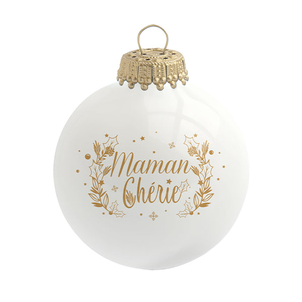 Boule de Noël personnalisée &quot;Maman Chérie&quot;