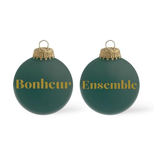 Boule de Noël personnalisée VERT NOËL