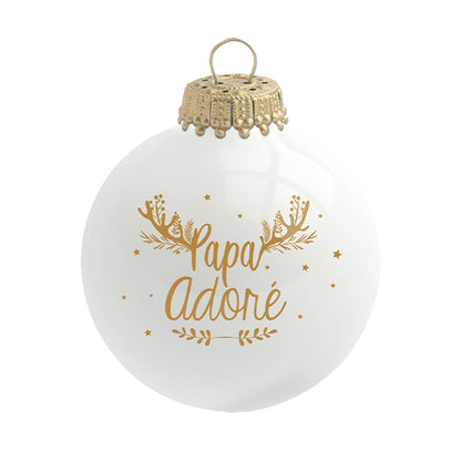 Boule de Noël personnalisée &quot;Papa Adoré&quot;