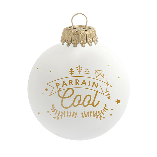 Boule de Noël personnalisée &quot;Parrain Cool&quot;