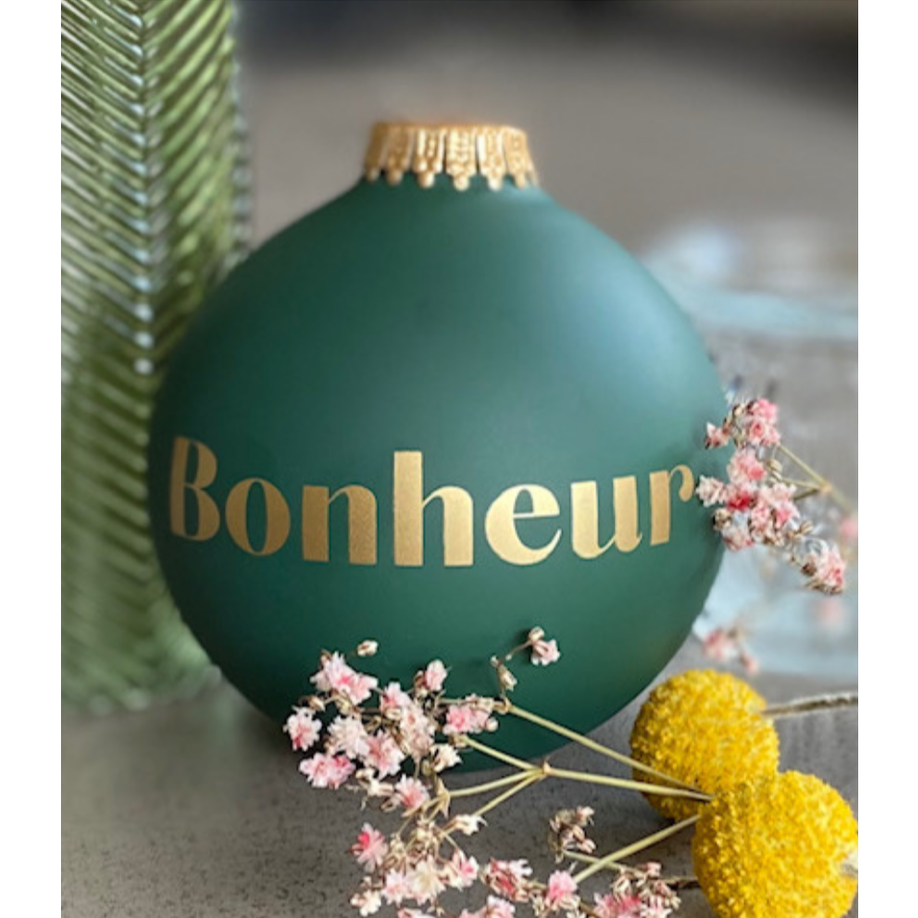 Boule de Noël personnalisée VERT NOËL